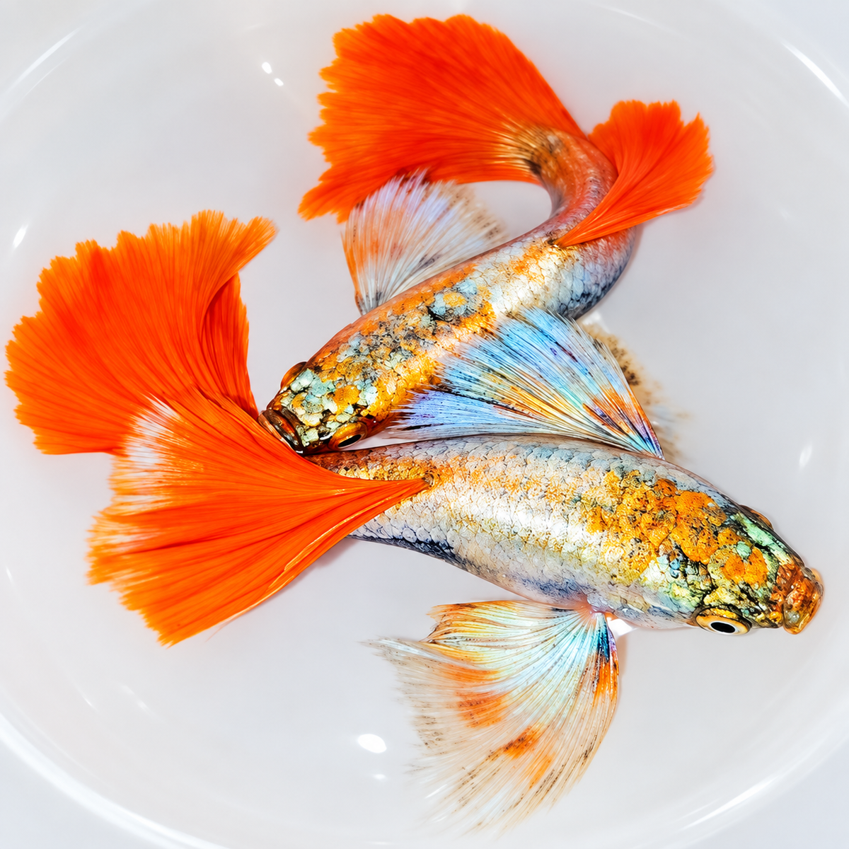 Dumbo Santa Claus Short Body Guppy Fish