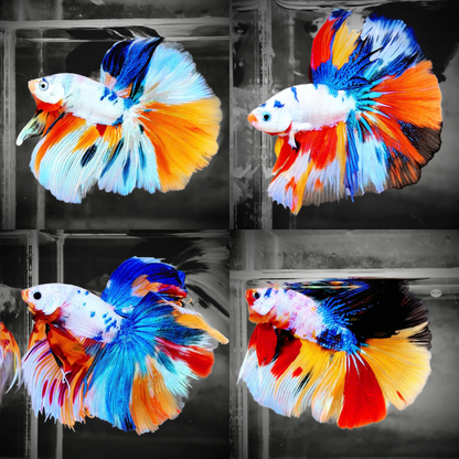 Koi Rainbow Halfmoon Male Betta Fish | Premium Mystery Betta