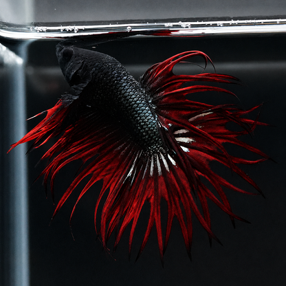 Crowntail Red Orchid Male Betta Fish