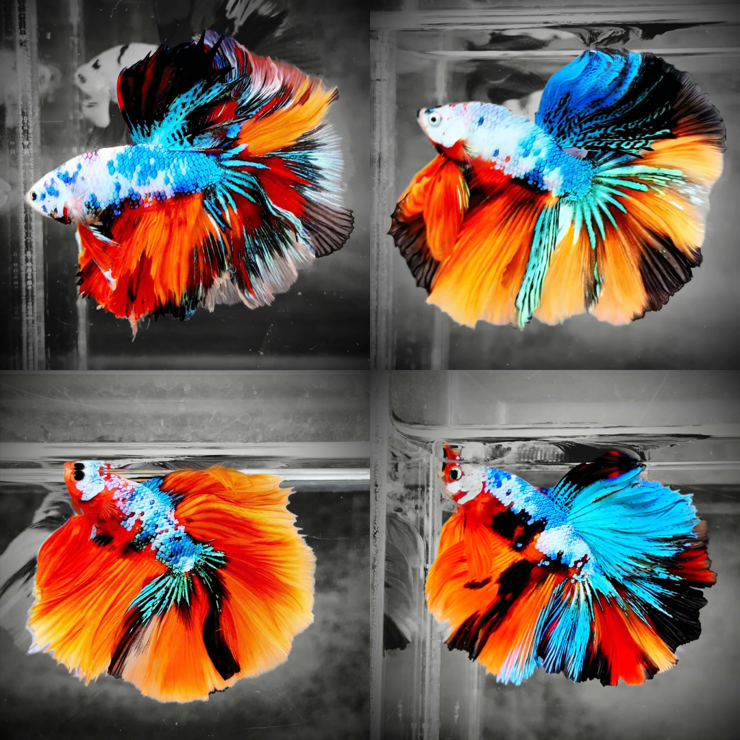 Koi Nemo Halfmoon Male Betta Fish